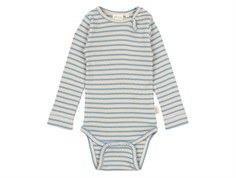 Petit Piao bodysuit allure blue/dark off-white striped